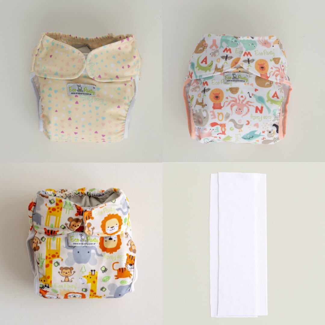 Pañal de tela Discontinuado reutilizable, varias estampas, Talle L (10 a 18 kg)