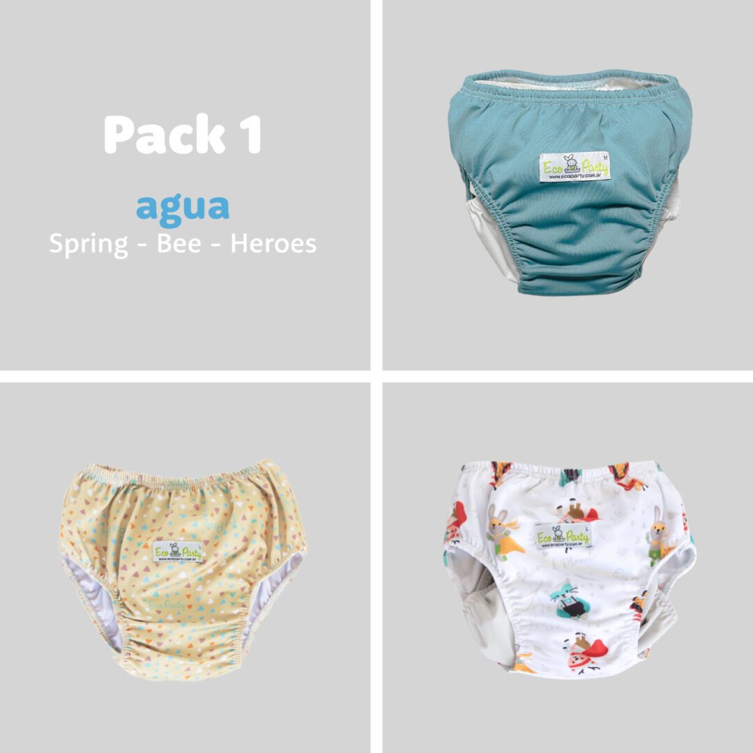 Pack pants reutilizables para agua y aprendizaje 1