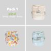 Pack pañales con abrojo reutilizables para bebes 1