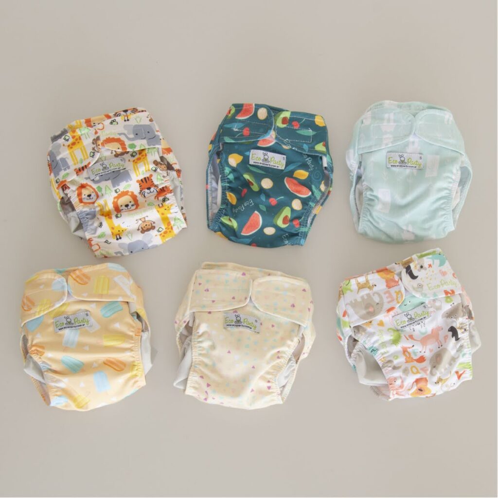 6 pañales eco party