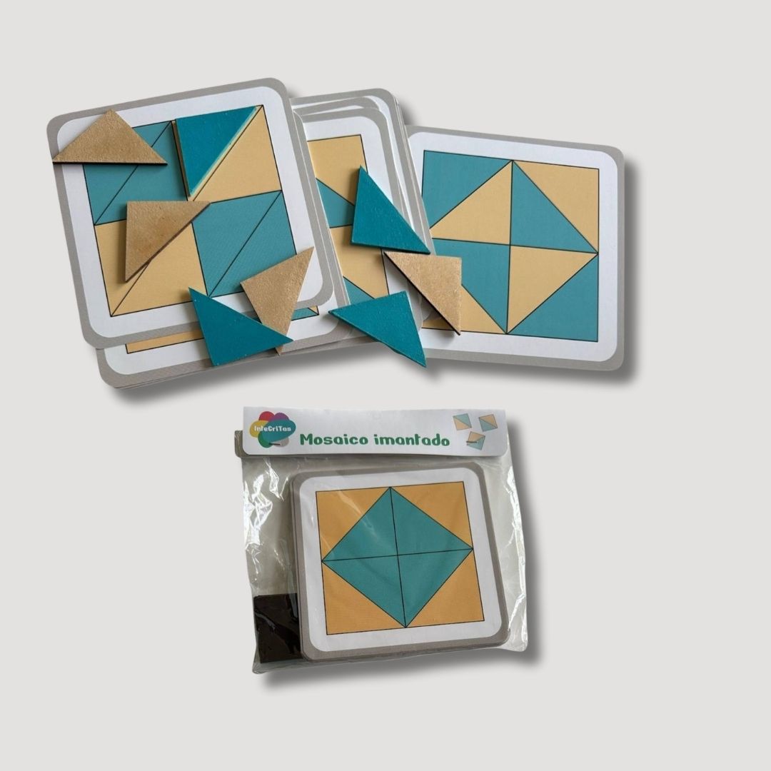 Set de Cuadrados Bicolores Imantados: Juego de Percepción