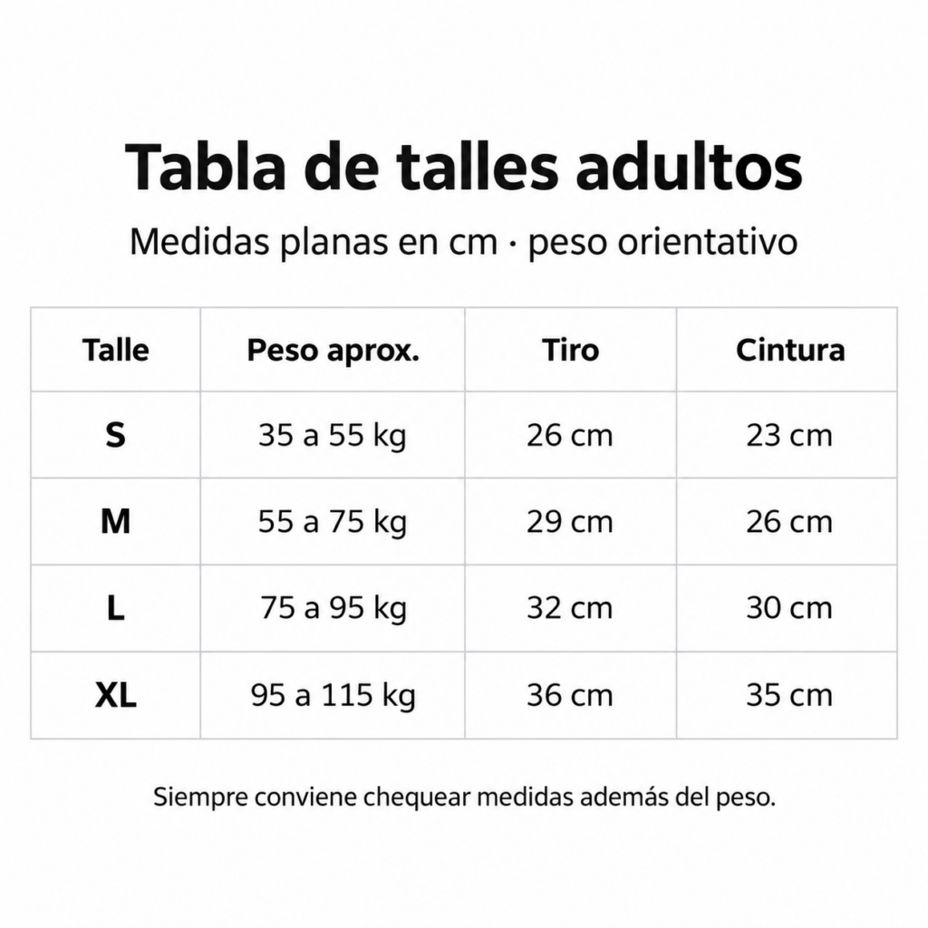 Tabla de talles